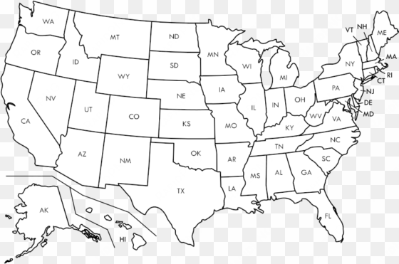 Usa Map Blank Png Clipart Library Library - Blank United States Map transparent png image