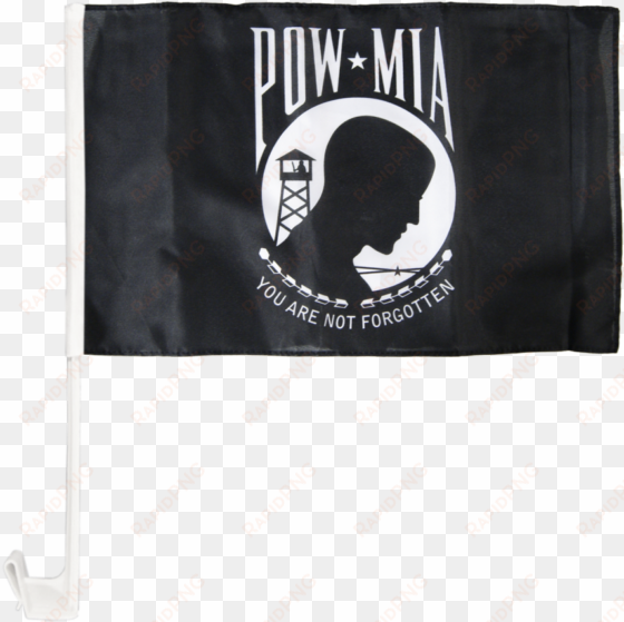 usa pow mia / black, white car flag - pow mia flag