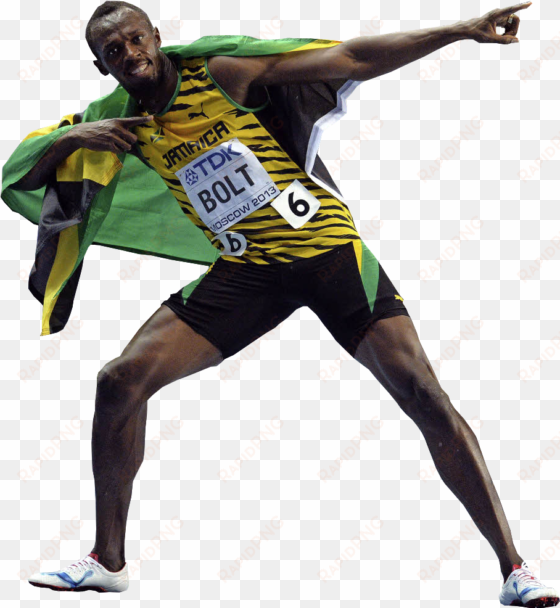 usain bolt - png - usain bolt jamaican runner champion sport 24x18 poster