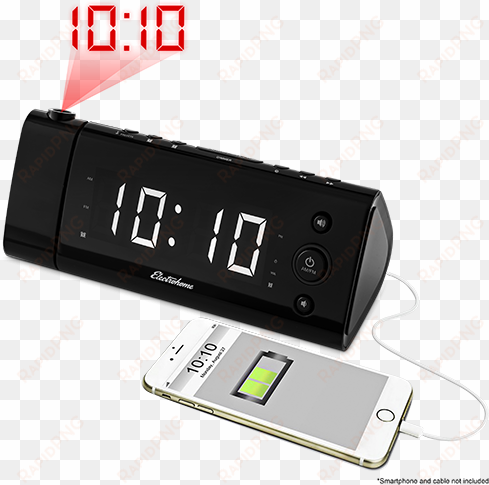 usb charging projection alarm clock radio - electrohome eaac475w usb charging alarm clock radio