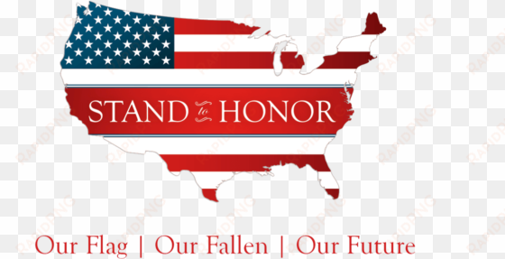 Use The Phrase, “stand With Me To Honor Our Flag, Our - Us Flag Map Shower Curtain transparent png image