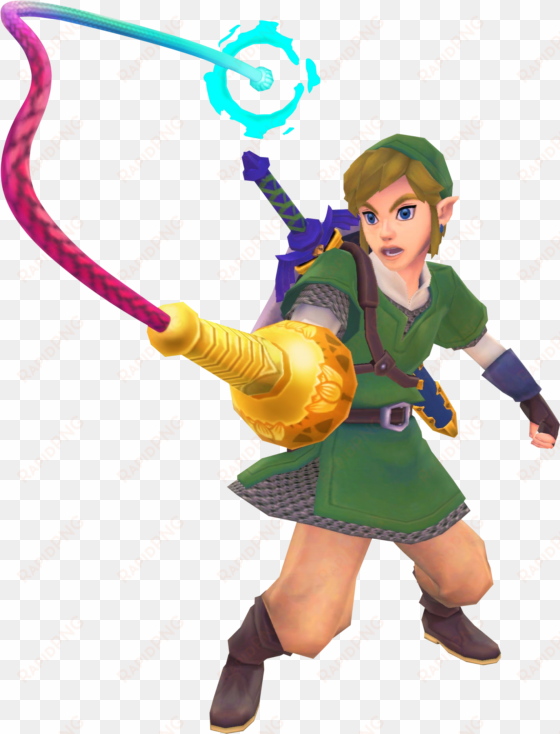 using the whip - zelda skyward sword link