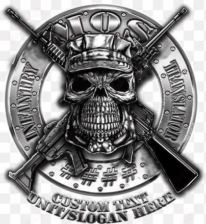 usmc crossed rifle logo png - skull with boonie hat