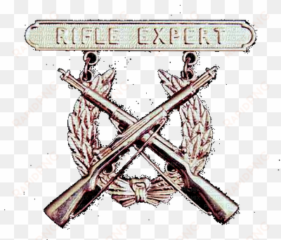 usmc rifle expert badge png - marksmanship badges