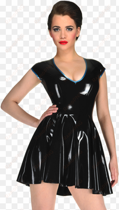 v-neck swing dress - latex swing dress