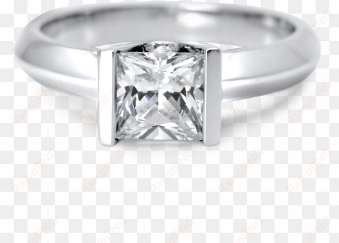 v-set solitaire engagement ring - wedding ring