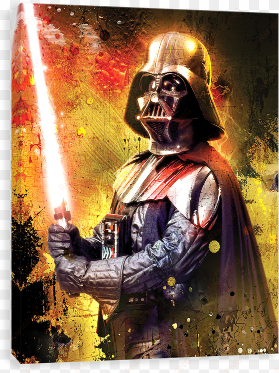 vader brushstrokes - star wars print, darth vader