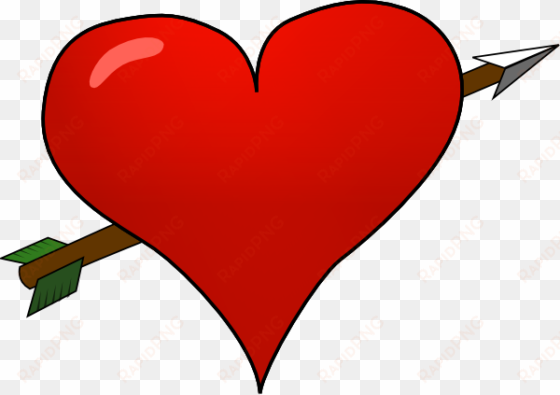 valentine heart arrow clip art at clker - valentines heart with arrow