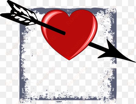 valentine heart arrow drill through symbol - corazon de san valentin con flecha