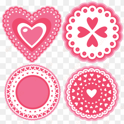 valentine layered doilies svg cutting files doily svg - radio button checked white png