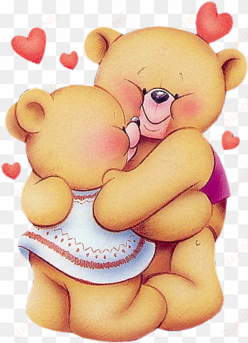 valentine teddy bears png clipart picture - cartoon teddy bears hugging