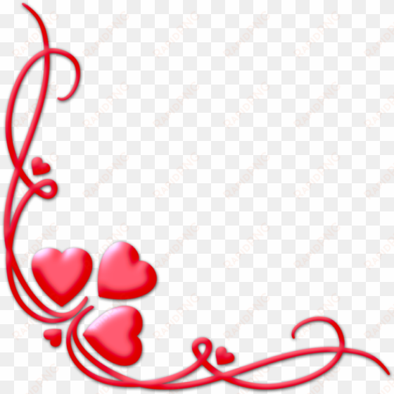 valentine transparent pictures free - corner border heart png