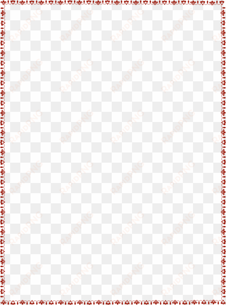 valentine's border transparent png clip art image - thin red page border