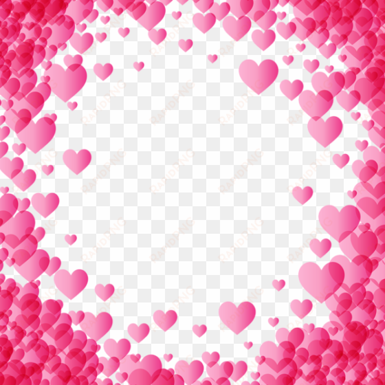 valentine's day pink heart border frame transparent - pink heart border clipart