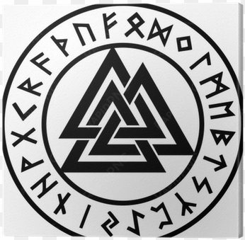 valknut, runen kreis, odin symbol, dreieinigkeit canvas - odin's knot tattoo