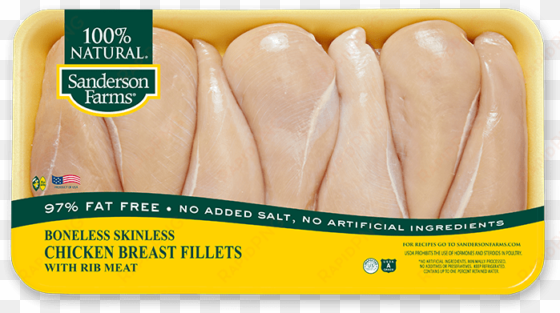 value pack boneless skinless chicken breast fillets - sanderson farms fresh 97% fat free boneless, skinless