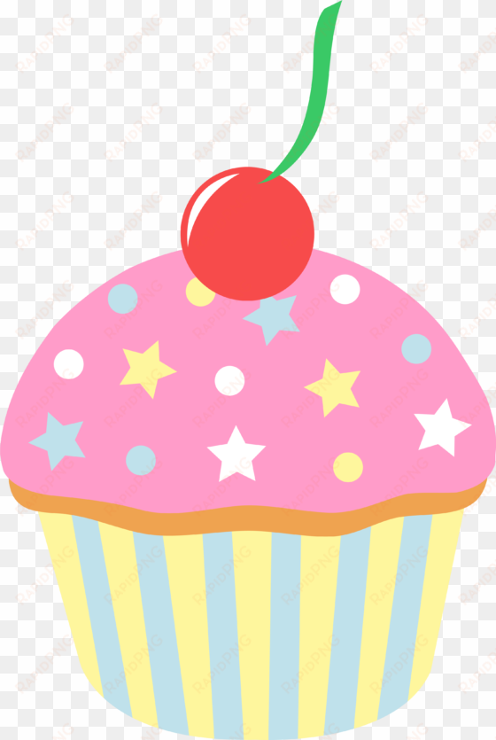 vanilla clipart blue cupcake - cute cake cartoon