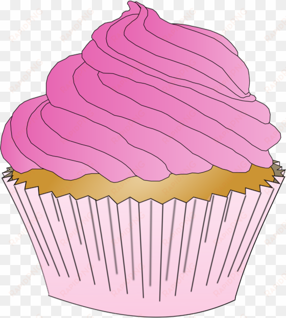 vanilla cupcake clipart gambar - clipart png pink cupcake