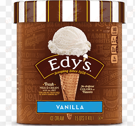 vanilla - edy's ice cream chocolate brownie