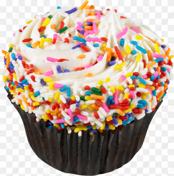 vanilla sprinkle cupcake image transparent - cupcake with sprinkles png