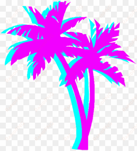 vaporwave palm tree