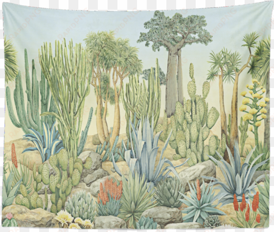 varm cactus tapestry - tapestry