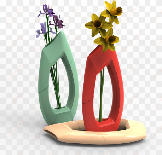 vase rendering - 3d printed flower vase