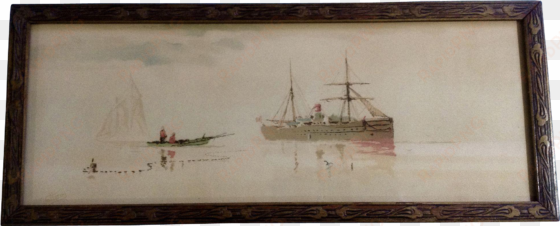 Vattero, 19th Century Chromolithograph Italian School - Victory Ship transparent png image