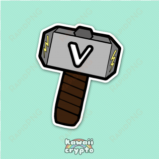 vechain thor hammer - cartoon