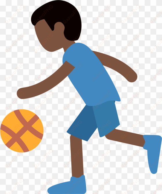 vector black and white library basketball player clipart - botando el balon