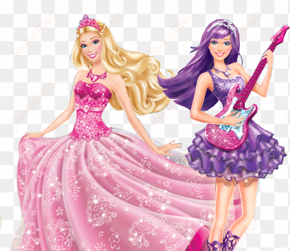 vector freeuse download barbie clipart title - barbie princess and the popstar png