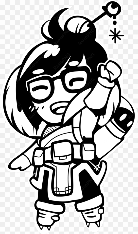 vector from mei from overwatch sprays “scetch” really - overwatch mei coloring pages