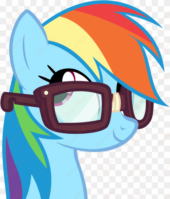 vector glasses time - rainbow dash mlp wikia i m