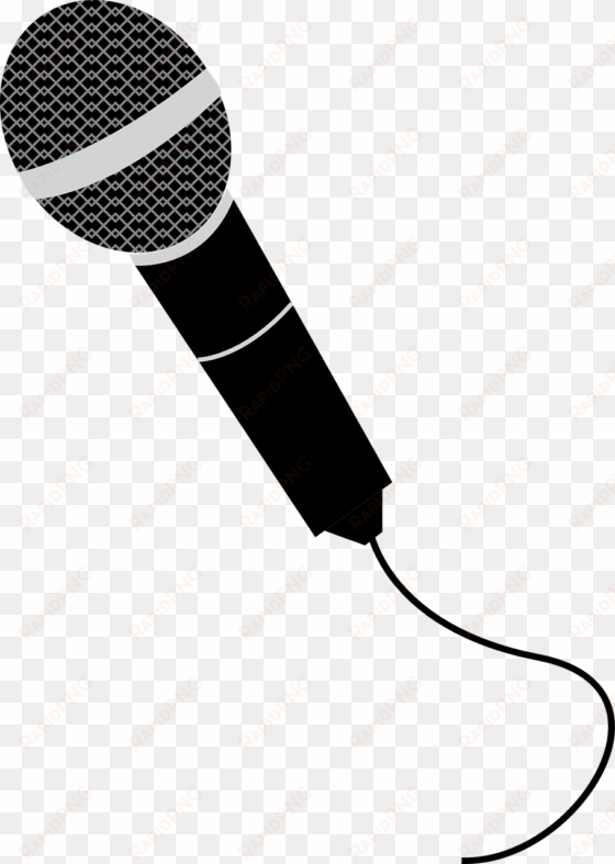 vector graphics - microphone singer clip art
