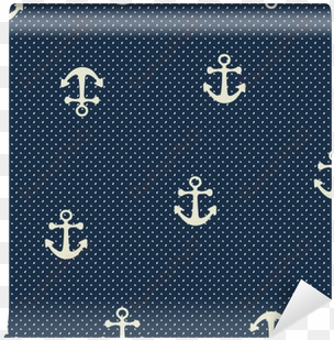 vector hand drawn anchor seamless pattern wall mural - cross