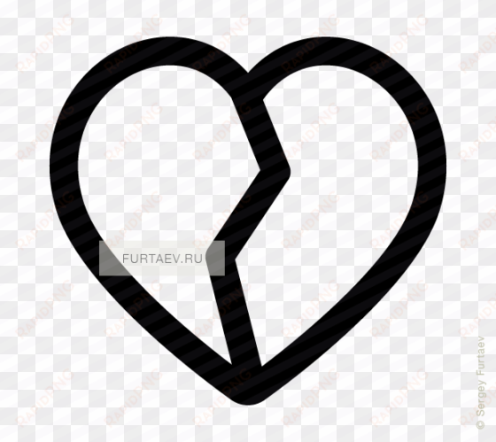 vector icon of broken heart - heart broken vector
