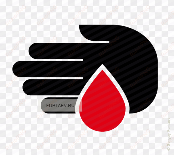 Vector Icon Of Hand Holding Blood Drop - Blood transparent png image