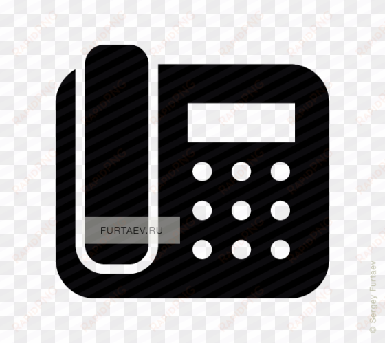 vector icon of push-button telephone - push button phone icon