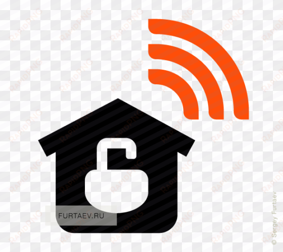 vector icon of wireless signal going from house with - wi-fi