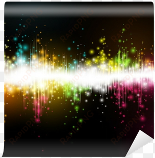 vector illustration of a music equalizer wave wall - music rules the world - fp house project - download