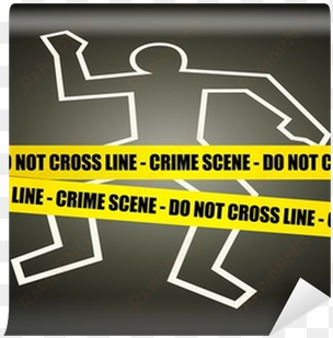 vector illustration of a police line on crime scene - crime scene do not cross