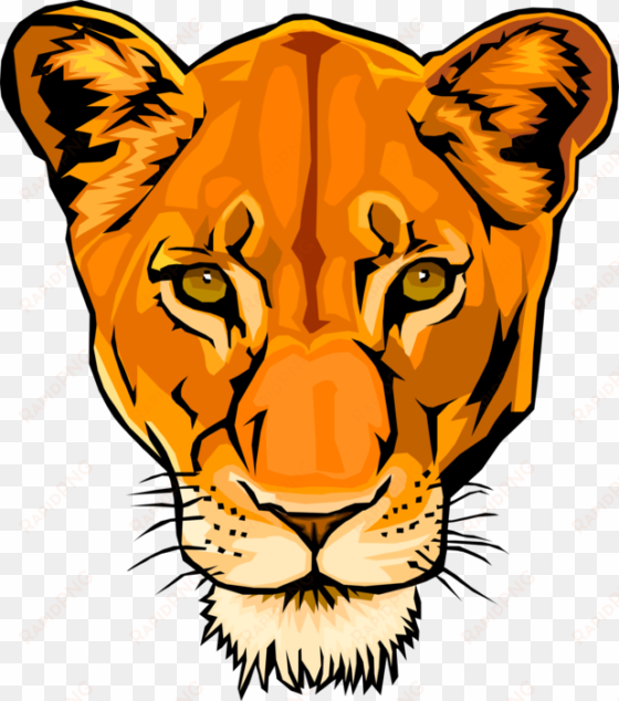 vector illustration of african female big cat lion - idyllwild school