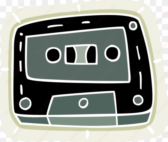 vector illustration of audio entertainment analog cassette