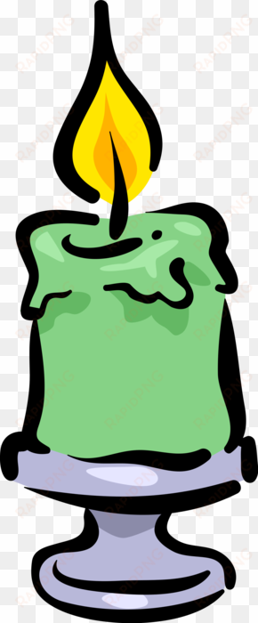 vector illustration of candle ignitable wick embedded - candle