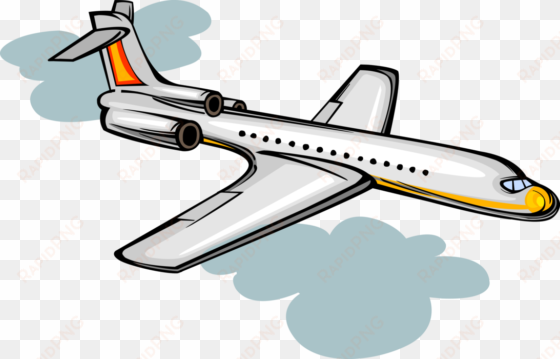 Vector Illustration Of Commercial Aircraft Passenger - Clip Art transparent png image