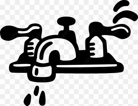 vector illustration of dripping water tap sink faucet - tap
