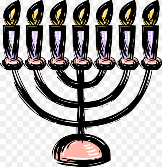 vector illustration of jewish chanukah hanukkah menorah - vector graphics