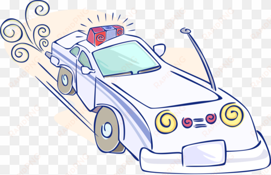 Vector Illustration Of Law Enforcement Police Car Cruiser - City Car transparent png image