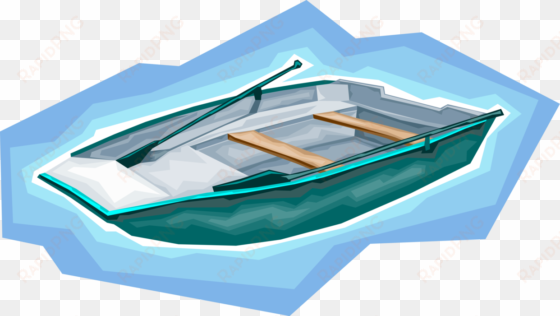 vector illustration of rowboat or row boat watercraft - dinghy
