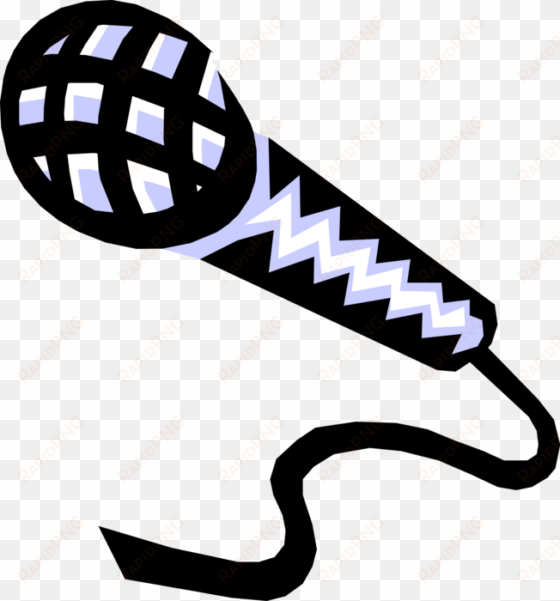 vector illustration of sound recording microphone - microphone